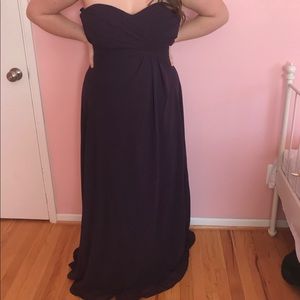 Bill Levkoff purple “plum” bridesmaid dress